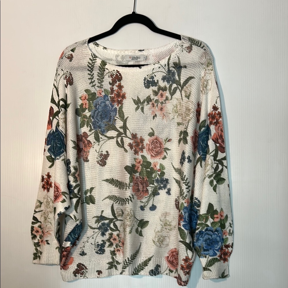 Luisa Ricci floral print Sweater Large Italy
